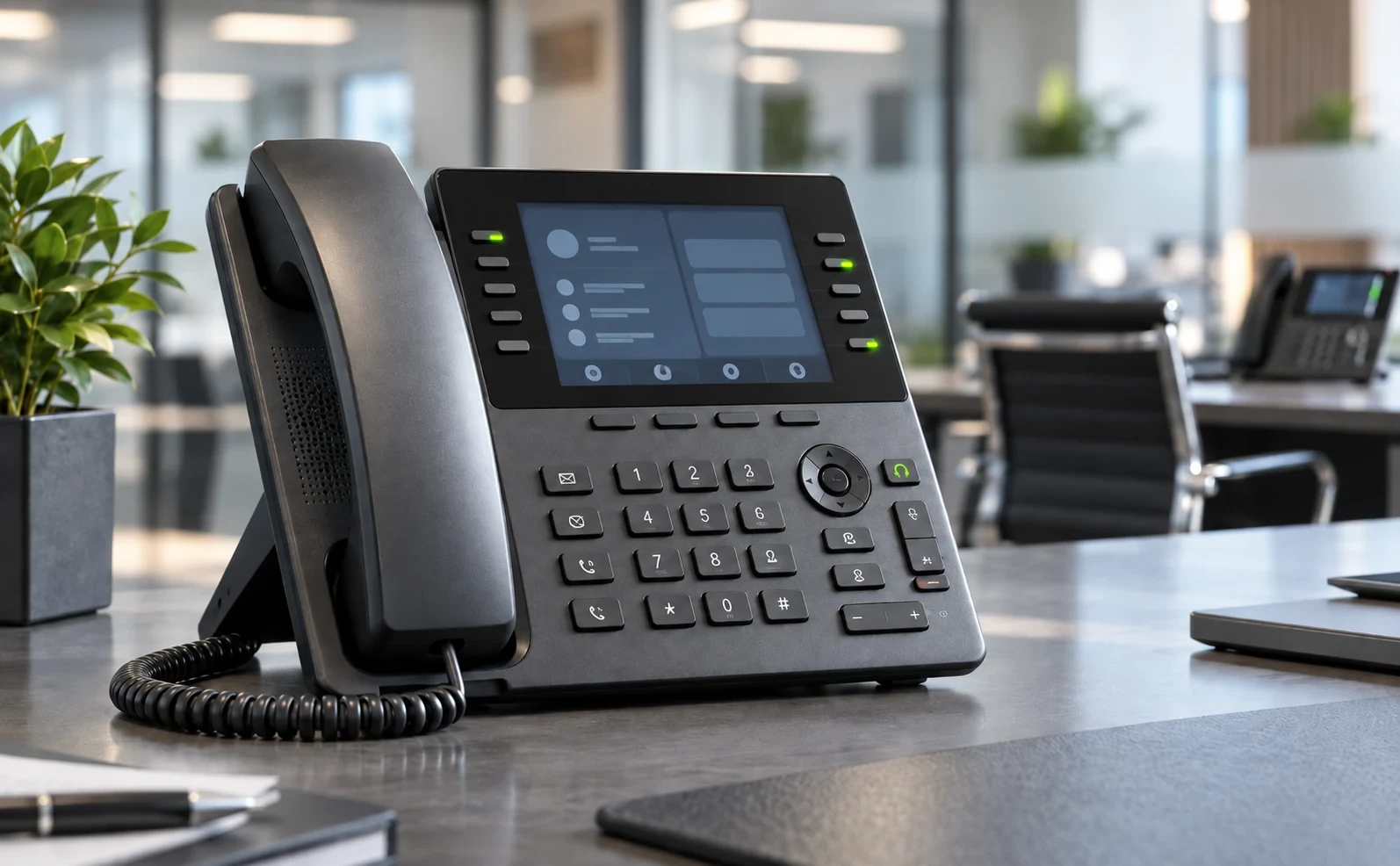 IP telephony and PABX handset